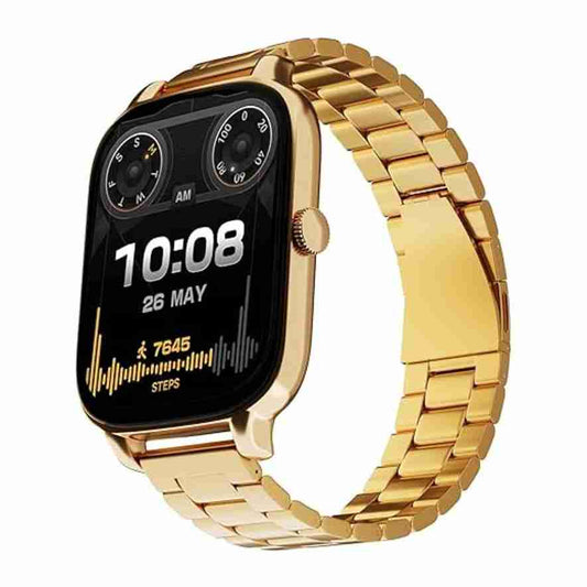 LX INDIA Smart Watch Vibez Majestic Smartwatch for Women & Men (Gold)