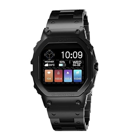 LX INDIA Smart Watch Vibez Vintage Luxury Smart Watch (Black)