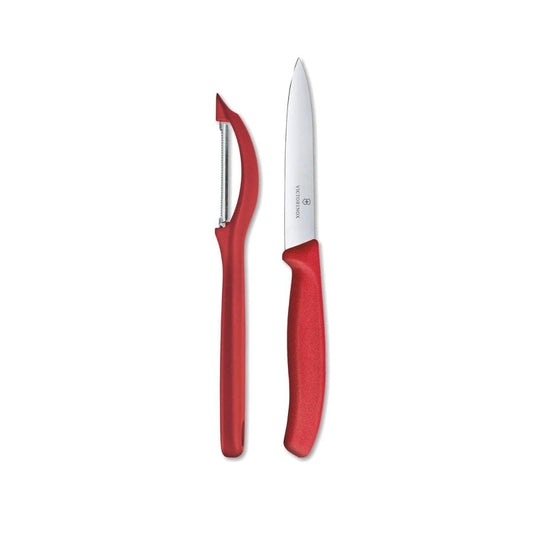 LX INDIA peeler Red Victorinox Swiss Made Stainless Steel Swiss Classic Kitchen Knife Set (2 Pcs)