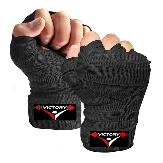 LX INDIA Wrapping Band VICTORY Professional Boxing Wrap for Men (110 inch, Black) Pack of 2
