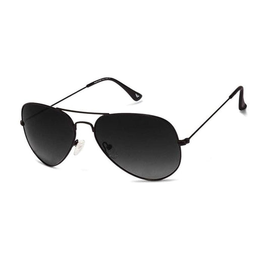 LX INDIA Sunglasses Black VINCENT CHASE EYEWEAR By Lenskart | Full Rim Pilot Sunglasses(M)