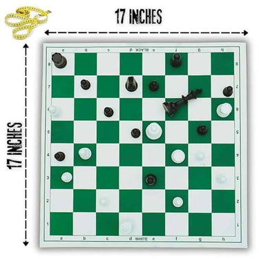 LXINDIA Chess Board Vinson 17 inchTournament Chess Vinyl Foldable Set Foldable Chess Matt