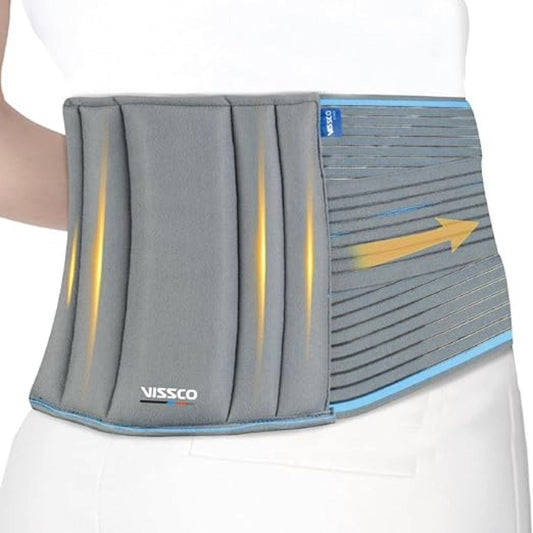 LX INDIA Back pain belts S Vissco Lumbocare Lumbo Sacral Belt - (Grey)