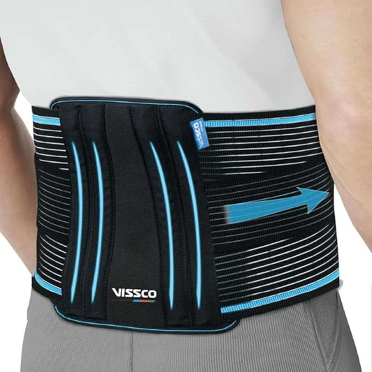 LX INDIA Back pain belts Vissco Lumboset Advance Belt-Back Support for Back Pain Relief - Large (Black)