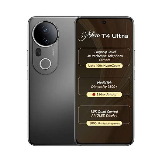 LX INDIA Mobile Phones VIV0 T4 Ultra 5G AI Smartphone (Meteor Grey, 8GB RAM + 256GB Storage)