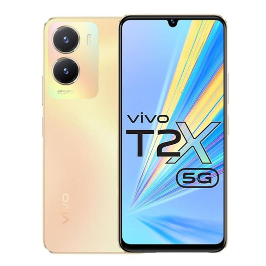 LX INDIA Mobile Phones VIVO T2x 5G (Aurora Gold, 6 GB RAM, 128 GB Aurora Gold)