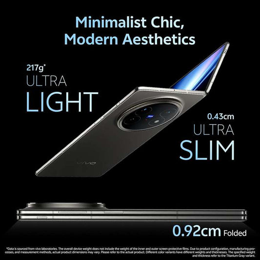 LX INDIA Mobile Phones VIVO X Fold5 (Titanium Gray, 16GB RAM, 512GB Storage)