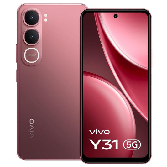 LX INDIA Mobile Phones vivo Y31 5G (Rose Red, 6GB RAM, 128GB Storage