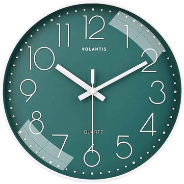 LXINDIA Clock VOLANTIS Non Ticking Silent Stylish Analog Wall Clock  (Teal)