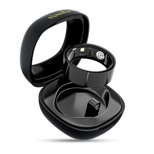 LX INDIA Smart Ring Voods Smart Ring for Men & Women (Black, Size 11)