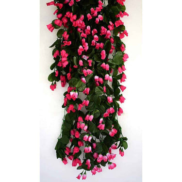 LXINDIA Plants VRB Dec Plastic 1 Pcs Artificial Hanging Plants Pink