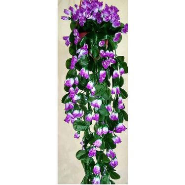 LXINDIA Plants VRB Dec Plastic 1 Pcs Artificial Hanging Plants Purple