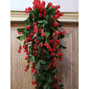 LXINDIA Plants VRB Dec Plastic 1 Pcs Artificial Hanging Plants Red