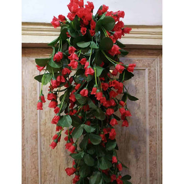 LXINDIA Plants VRB Dec Plastic 1 Pcs Artificial Hanging Plants Red