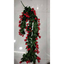 LXINDIA Plants VRB Dec Plastic 1 Pcs Artificial Hanging Plants Red