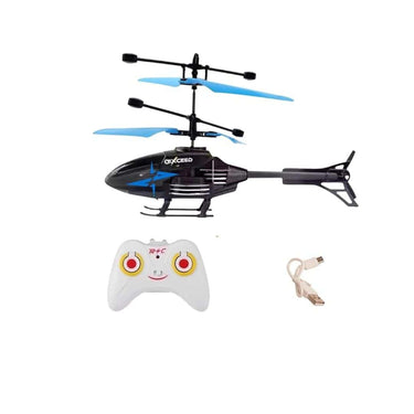 LXINDIA VRIKRION Remote Control Helicopter Flying Helicopter with led Lights (Black Blue)