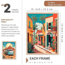 LXINDIA photo frame walllane Wood  Beige Colour Modern Art Painting Set 4 Cate 037