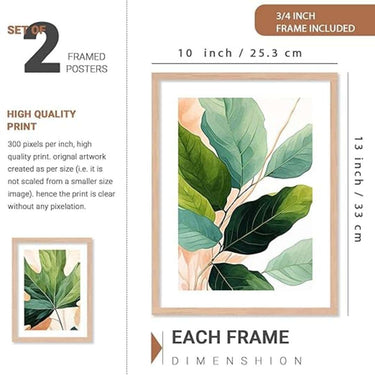 LXINDIA photo frame walllane Wood  Beige Colour Modern Art Painting  Set Of 4 Cate 019