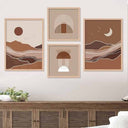 LXINDIA photo frame walllane Wood  Beige Colour Modern Art Painting  Set Of 4 Cate 025