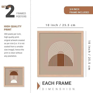 LXINDIA photo frame walllane Wood  Beige Colour Modern Art Painting  Set Of 4 Cate 025