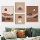 LXINDIA photo frame walllane Wood  Beige Colour Modern Art Painting  Set Of 4 Cate 025