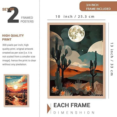 LXINDIA photo frame walllane Wood  Beige Colour Modern Art Painting  Set Of 4 Cate 032