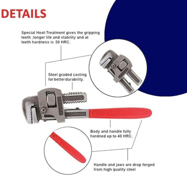 LXINDIA WallVilla 18 Inch Adjustable Heavy Duty Pipe Wrench