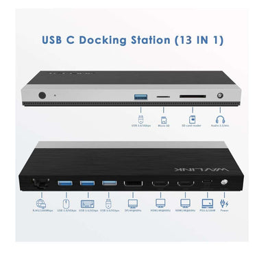 LXINDIA Dock Station WAVLINK USB C Hub or Docking Station