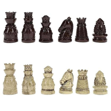 LXINDIA Chess Board WE Games Medieval Chess Set Polystone Pieces Wooden Board 15 in