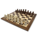 LXINDIA Chess Board WE Games Medieval Chess Set Polystone Pieces Wooden Board 15 in