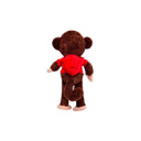 LXINDIA Toys Webby Plush Adorable Smiling Monkey Soft Toys (Dark Brown)