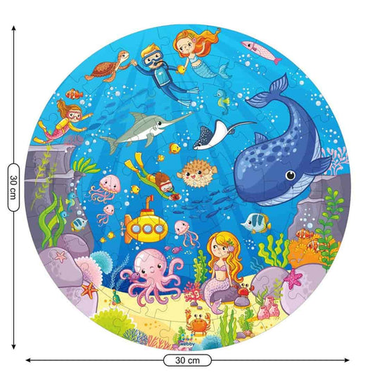 LX INDIA puzzle Webby Wooden Ocean Jigsaw Puzzle, 60 Pcs, Multicolor