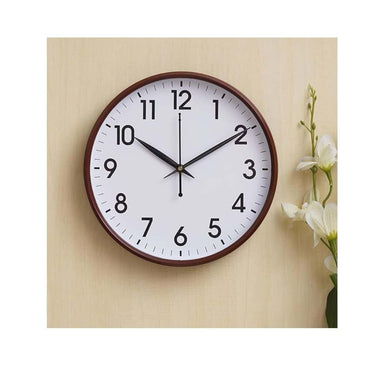 LXINDIA Clock Webelkart Premium Plastic Wall Clock (Brown)