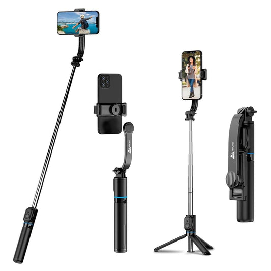 LXINDIA Selfie Sticks WeCool S2 Selfie Stick Tripod, 6sec Telescopic Pole with 42in/106cm extendable Selfie Stick
