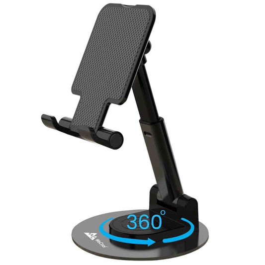 LX INDIA Mobile Holder WeCool T1 Mobile Stand for Desk with 360°Rotation (Dark Black)