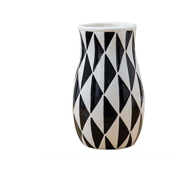 LXINDIA vases WEIDILIDU Black Ceramic Vase for Home Decor Black and White