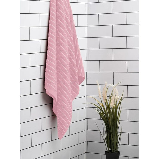 LX INDIA Towels Welspun Cotton Large (70 X 150Cm) Bath Towel (Parfait Pink)
