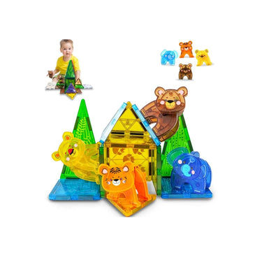 LXINDIA Toys Wembley Magnetic Building Tiles Jungle Safari Construction Set