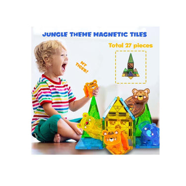 LXINDIA Toys Wembley Magnetic Building Tiles Jungle Safari Construction Set