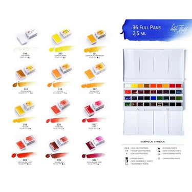 LXINDIA Water colour White Nights Artists Water Colour Cake Set of 36 Pans