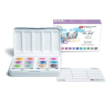 LXINDIA Water colour White Nights Artists Watercolours Set of 12 Pastel Colours (Plastic Pallete)