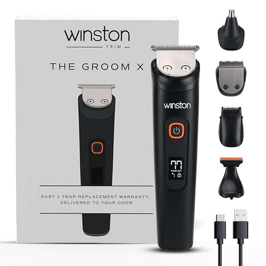LX INDIA Trimmer Winston Groom X 5 in 1 Grooming Set for Men with 8 Length Attachment Comb Hair Trimmer for Men