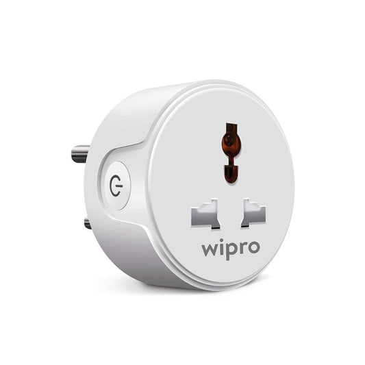LX INDIA Smart Plug Wipro 10A smart plug with Energy monitoring- Suitable for small appliances like TVs, Electric Kettle, Mobile and Laptop Chargers (Works with Alexa and Google Assistant)
