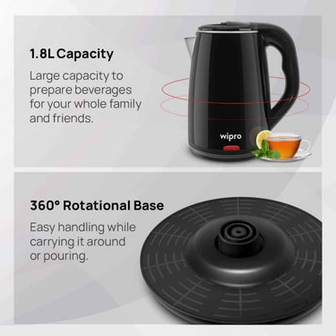 LXINDIA Kettle Wipro Elato 1.8 Litre Cool Touch Electric Kettle 1500 Watt