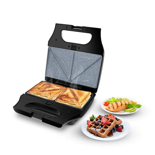 LX INDIA Electric Toaster wipro Elato Bs302 800 Watt 3-In-1 Detachable Sandwich Maker, Removables Plates For Toaster, Griller & Waffle Maker