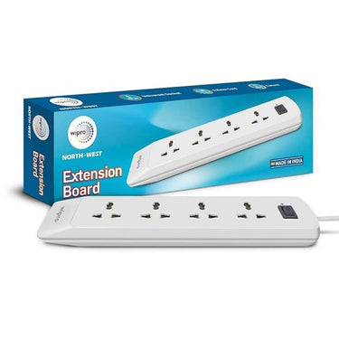 LXINDIA extension board Wipro Extension Board With 6A 4 Universal Sockets White  Pack of 1