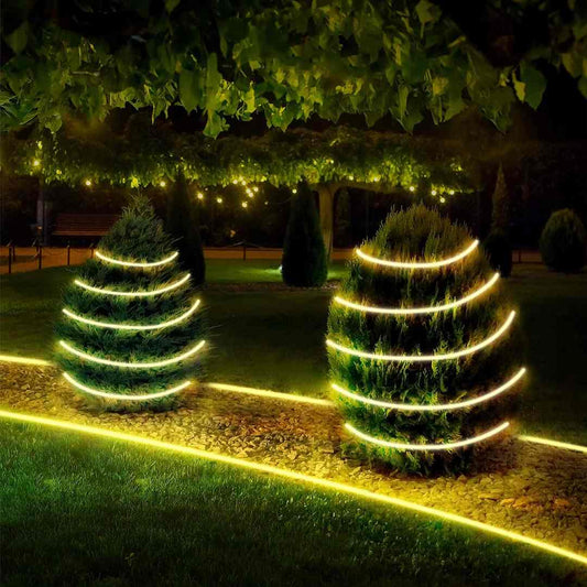 LX INDIA Led Light wipro Garnet 10 Metre Led Strip Light|120 LEDs/Mtr|Warm White|Ip65-Waterproof|Flexible Rope Light for Outdoor&Indoor