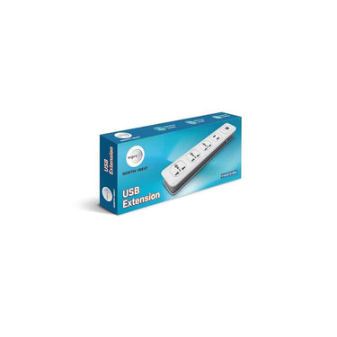 LXINDIA extension board Wipro USB Extension Cord with 2 mtr Cord Length (3 Universal Socket)