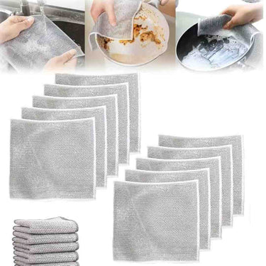 LXINDIA Scrubber Wire Dishwashing Rags for Wet and Dry Stainless Steel Scrubber