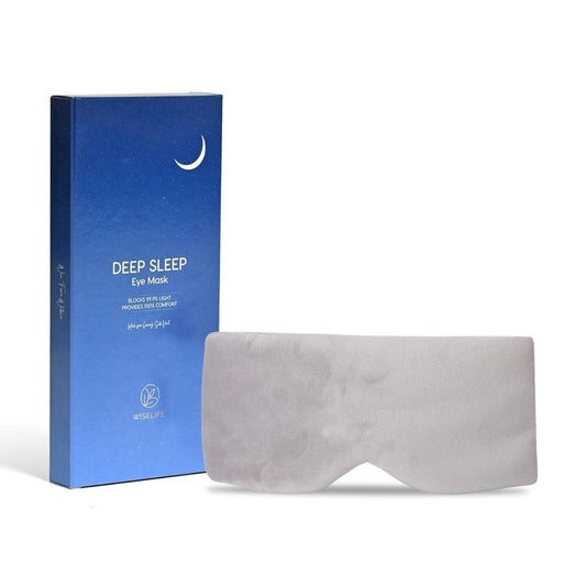 LX INDIA Eye Mask WiseLife Luxury Silk Velvet Sleep Eye Mask For Men and Women Grey